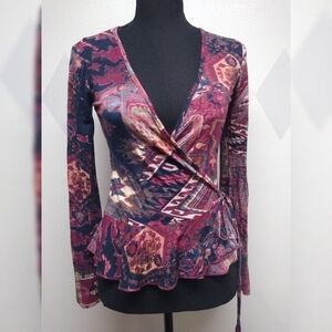 Umbrale women's XS long sleeve wrap blouse
